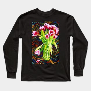 Still Life: Vase with Tulips on a Dagny Knit. Long Sleeve T-Shirt